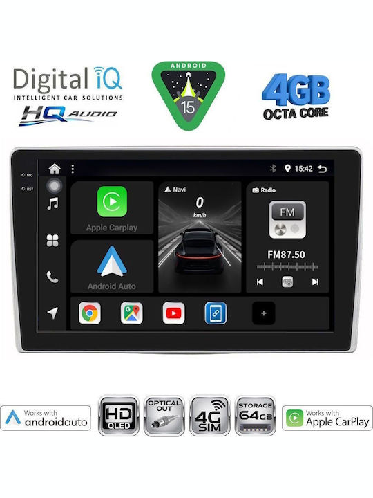 Digital IQ Car Audio System for Alfa Romeo Mito 2008-2018 Bluetooth USB WiFi GPS Apple CarPlay Android Auto with 9" Touch Screen