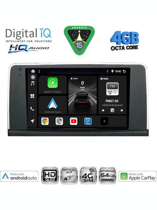 Digital IQ Car Audio System for BMW X5 (E70) / X6 (E71) 2006-2009 (Bluetooth/USB/WiFi/GPS/Apple CarPlay/Android Auto) with 9" Touch Screen