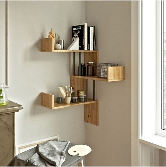 Eckiges Wandregal Braune 60x22x109cm