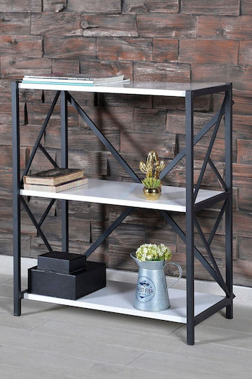 White Bookcase 90x30x60cm