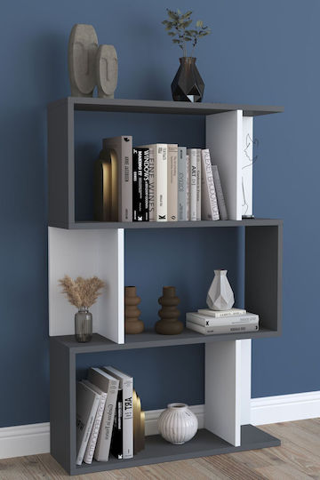 Bücherregal Grau 109x22x72cm