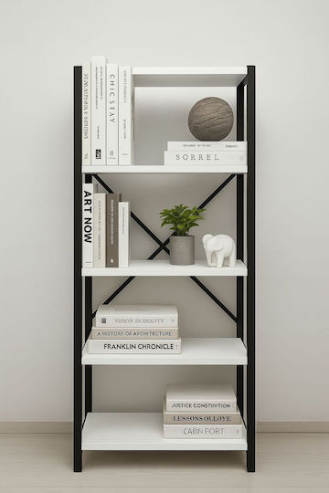 Βιβλιοθήκη Λευκό 56x26x150εκ. STE-016229-P16229 Βιβλιοθήκη Λευκό 56x26x150εκ. STE-016229-P16229