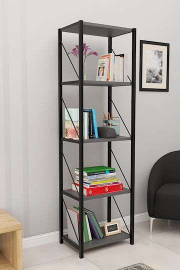 Bibliothek Schwarz 40x22x151cm