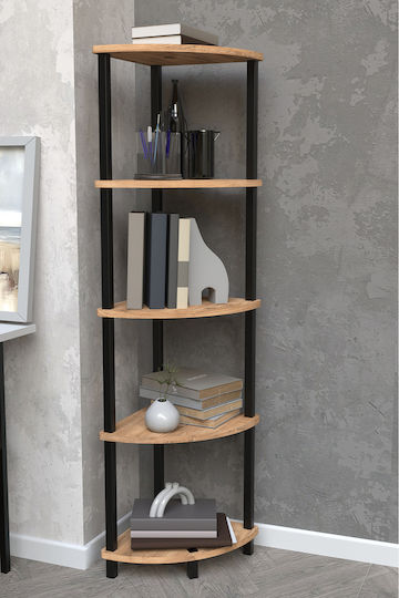 Γωνιακή Βιβλιοθήκη Λευκό 35x35x145εκ.