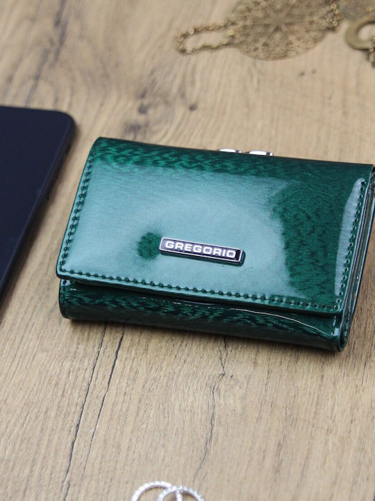 Kleines Leder Damenbrieftasche Münzen Silber
