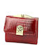 Kleines Leder Damenbrieftasche mit RFID Gold