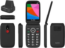 Qubo X-340CB 4G Dual SIM Κινητό με Μεγάλα Κουμπιά Μαύρο