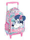 Gim Minnie School Trolley Bag Kindergarten Multicolour With Water Bottle Holder 12 Litre