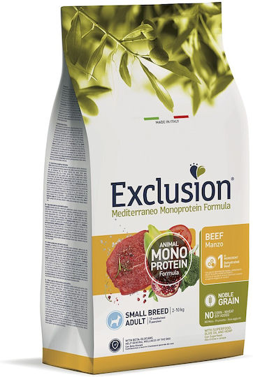 Exclusion Monoprotein 7kg Dry Food for Adult Small Breed Dogs with Beef