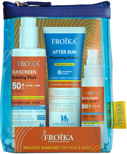 Froika Holistic Suncare Set with Face Sunscreen Body Sunscreen & After Sun SPF50 3 Pieces