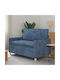Doppelsitzer Sofa Blau 126x81x87,5cm