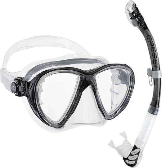 CressiSub Big Eyes Evolution Diving Mask with Snorkel Transparent
