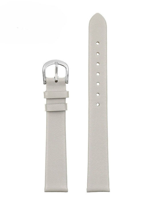Leather Watch Strap W36l Light Gray 18mm
