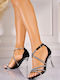 Suede Damen Sandalen Schwarz