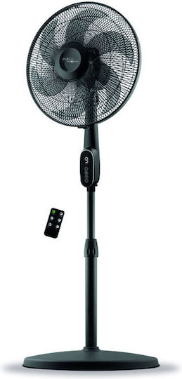 Primo S1684 Ανεμιστήρας Ορθοστάτης 40W Διαμέτρου 40.64cm με Τηλεχειριστήριο Μαύρος