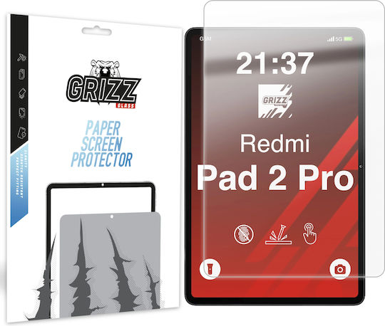 Grizzglass Paperscreen Protective Display Film Compatible Xiaomi Redmi Pad 2 Pro Transparent