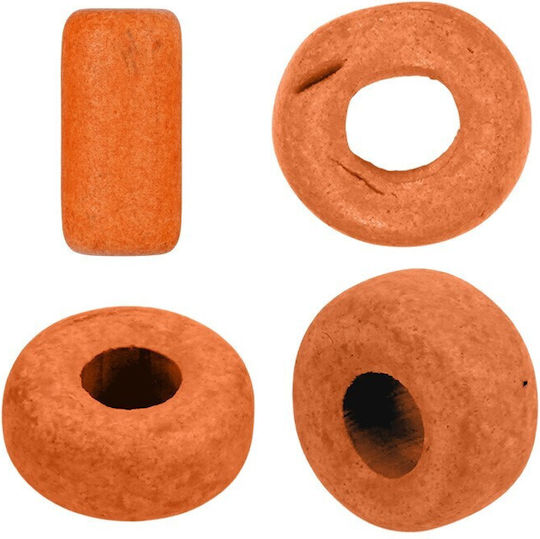 Keramik Perlen Ronde Orange 10mmx5mm Ø4mm 1 Stück