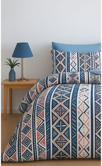 SteweHome Σετ Παπλωματοθήκη Βαμβακερή 200x220cm Διπλή με 2 Μαξιλαροθήκες Κίτρινο