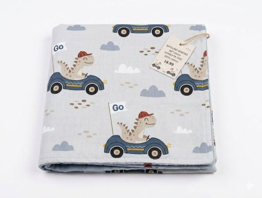 Natalino Bebelino Nursery Swaddling Blanket Dinos 80x100cm