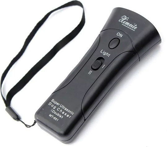 Aparat Repelent Ultrasonic Pentru Câini 130db Led Lanternă Mt-651e Rază de Acțiune 15m