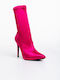 Ghete Dama Ankle Cu Toc Înalt Fucsia