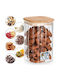 Vilde Vase Für Kaffee / Nudeln Mit Deckel Glas Transparent 1100ml