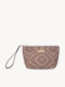 Fabric Women's Handbag Brown
