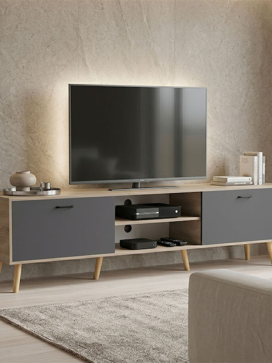 Телевизионен Мебел Gorna Антрацит M180xД35xВ48.6cm