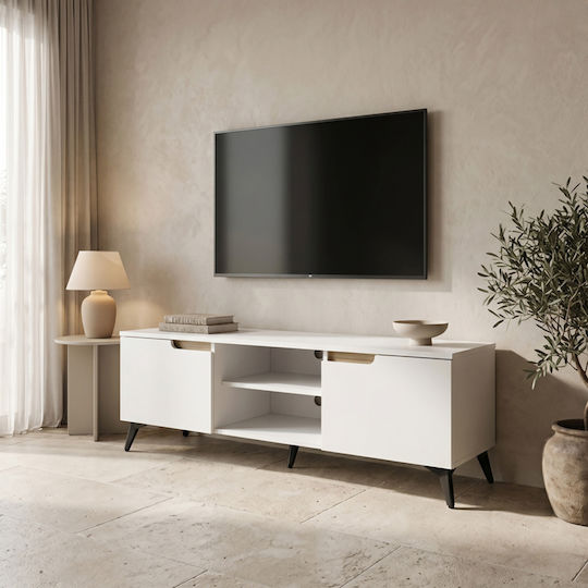 Pakketo TV-Ständer Kemvio Weiß M150xP38xH44cm