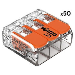 Cleme Wago Slim Myf 3x4mm2 Σετ 50 Τμχ Cleme Wago Slim Myf 3x4mm2 Σετ 50 Τμχ