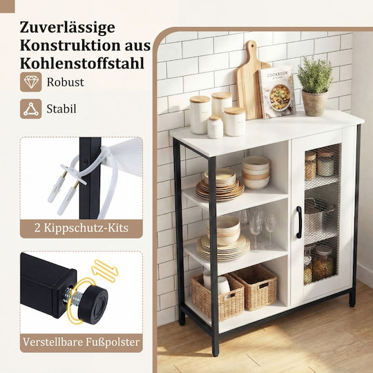 Floor Kitchen Cabinet White 81x30x70cm