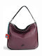 Damen Schultertasche Burgundisch