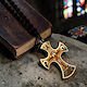 Rosary Hanging Cross Crucifix Wooden Double-Sided 40cm 2mon18