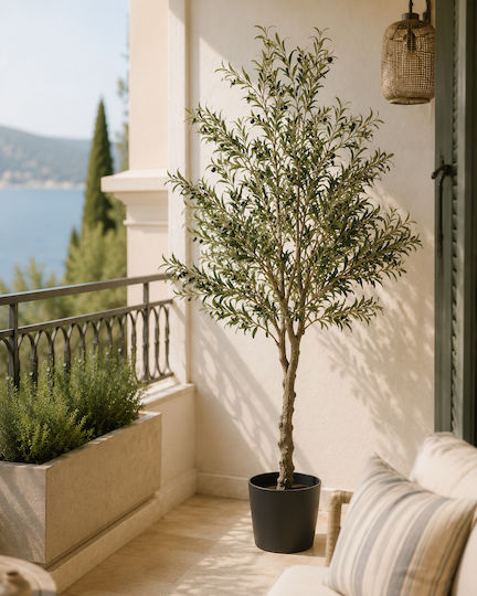Künstlicher Olive Baum in Topf 180cm Modern Dekoration für Innenraum