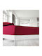 SpitiBazaar Il-line Σεντόνι King Size με Λάστιχο 180x200+30εκ. Μπορντό
