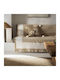 Gofis Home Solenne Ριχτάρι Πολυθρόνας Πλεκτό 180x175εκ. Almond Beige
