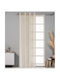Sidirela Sidirela Vorhänge Fenster mit Grommets Beige 140x160cm