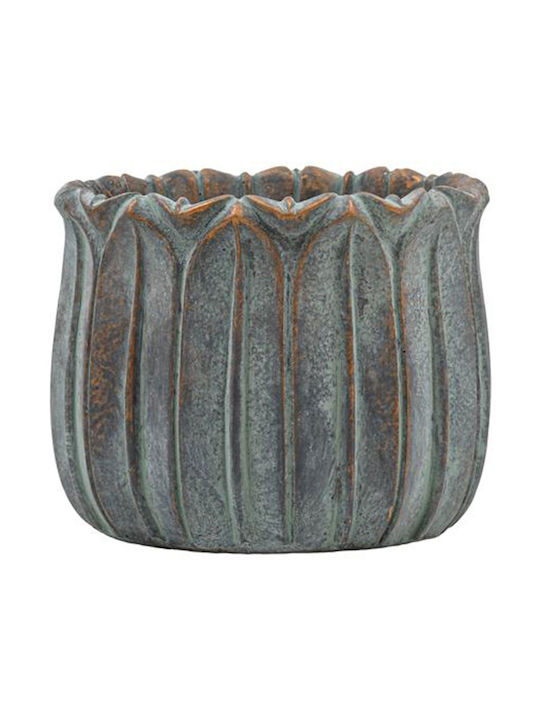 Vază 0053-126-012 18x15cm Antracit-Verde Din Beton