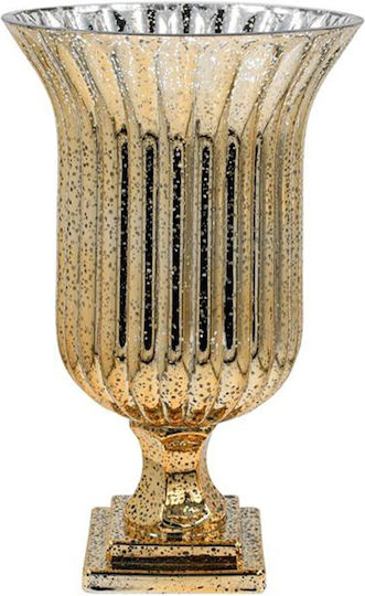 Vase 372-225-327 18x35cm Gold Glass
