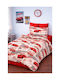 SteweHome Set Kids Single Duvet Cover With Pillowcase White 100x200cm