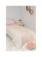 Naf Naf Kids Single Quilt Set with Pillowcase Fairies Cream Pink 160x240cm