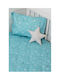 Naf Naf Kids Single Quilt Set with Pillowcase Little Hello Star Blue 160x240cm