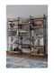 Metal Wall Bookcase Brown 172x30cm
