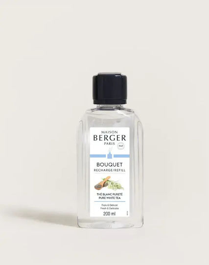 Maison Berger Paris Bouquet Пълнител Чисто Бял Чай Течен Пълнител Бял Чай Контейнер Ароматизатори 200ml