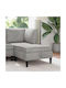 Living Room Stools With Storage Space Upholstered In Light Gray Velvet