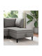 Living Room Stools With Storage Space Upholstered In Dark Gray Velvet