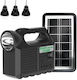 GDLite Solar Lighting System 3 with Flashlight Radio and USB Charging GD-8017