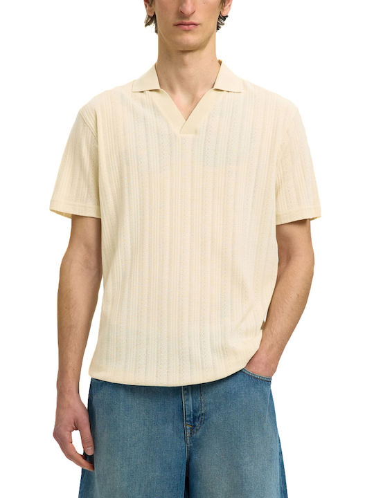 Selected Polo Μπλούζα Κοντομάνικη Μπεζ