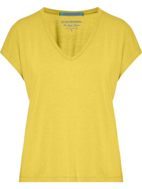 Funky Buddha Women's T-shirt Yellow