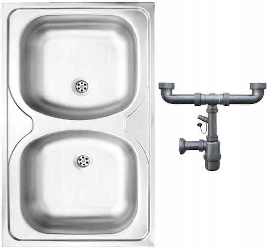 Deante Ένθετος Νεροχύτης Inox Μ80xΠ50cm Γκρι